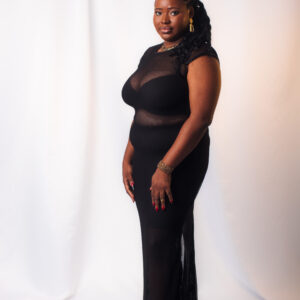 Black long Bodycon dress