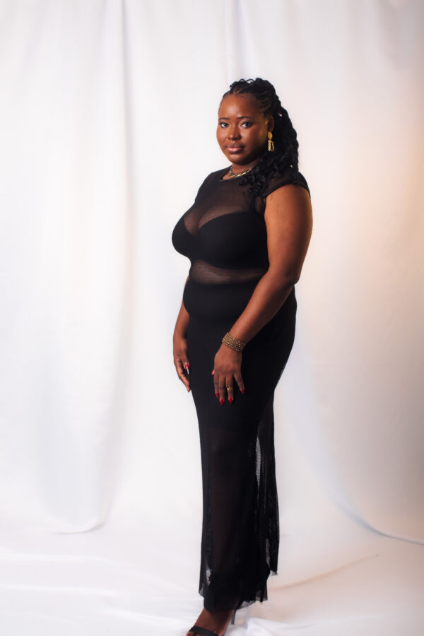 Black long Bodycon dress